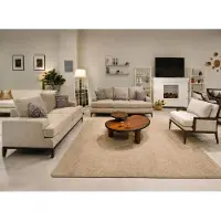 AEA Beiges Sofa set 3-Sitzer Sofa 2-Sitzer Sofa Sessel Wohnzimmer Bequem Weich