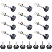 Merkloos Vis de fixation pour miroirs, lot de 20 - 16 mm, acier inoxydable - Bouchons décoratifs - Design moderne - Résistant à la corrosion - Adapté aux meubles - Pour la fixation de miroirs