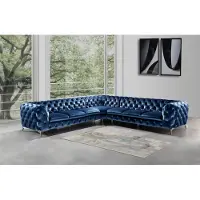 AEA Design Chesterfield Ecksofa Eckcouch Loungesofa Couch Samt Textil Sofa U-Form