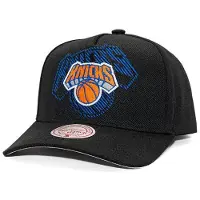 Mitchell & ness Casquette - Modèle NBA Tilted Pro Snapback - New York Knicks - Noire