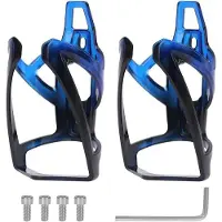 OEM Ensemble de deux sacoches de vélo légères - Porte-bidon de vélo léger - Bleu - Pour bouteilles d'eau jusqu'à 7 cm - Idéal pour les sorties à vélo - Ensemble pour les déplacements