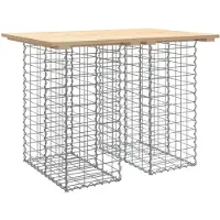 Merkloos Table de jardin en bois massif de pin, dimensions 100x70 cm