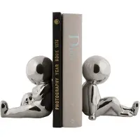 PT Living serre-livres Joey 2 pièces, argent (17.30 x 10.90 x 17.20 cm)