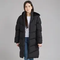 Board Angels Veste longue matelassée à capuche filles - Noir