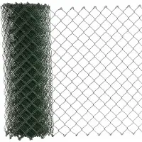 Dripio Grillage en fil d'acier, revêtement PE vert, longueur 25 mètres, largeur 1 mètre, maille de 2,8 mm