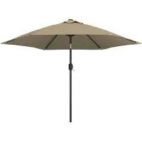vidaXL -Parasol avec LED -Beleuchtung und Stahlpol 300 cm Taupe