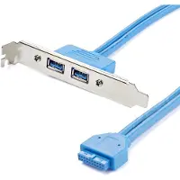 StarTech.com .com Adaptateur Carte Mère vers Plaque 2 Ports USB 3.0 A Femelle Encastré