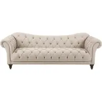 AEA Beige Couch Dreisitzer Chesterfield Sofa Polster Sitz Couchen Sofas Luxus