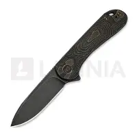We Knife Couteau pliant Elementum, Bronze Titanium, Black Stonewash