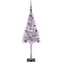 vidaXL Sapin de Noël avec 150 LEDs Blanc 120 cm PE et acier