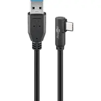 Pro - Câble USB - USB type A (M) pour USB-C (M) incliné - USB 3.0 - 2 m - rond - noir