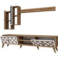 Skye Decor , Class S - Noyer, Blanc, Meubles TV, Noyer, 180 x 44 x 35 cm