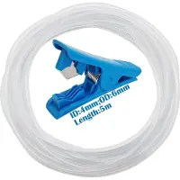 Merkloos Tuyau en PVC transparent, diamètre intérieur de 4 mm, diamètre extérieur de 6 mm, longueur de 5 mètres, flexible, idéal pour le jardin