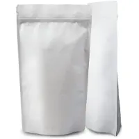 Merkloos Sacs en papier kraft avec fermeture à pression - Neutres en carbone, sans aluminium - 100 ml, couleur blanche - 100 pièces