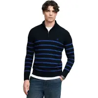 Superdry Pull à Demi-zip Cotton Stripe Knit