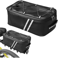 Merkloos Sacoche de vélo pour porte-bagages, avec bandes réfléchissantes, 8 litres, étanche, pour le transport de marchandises à vélo