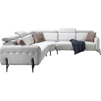 AEA Weißes Ecksofa Luxuriöse Polstercouch Designer Wohnzimmer Edle Möbel