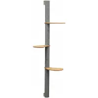 Eyepower arbre à chat mural 170 cm avec 3 plateaux pour chats - Arbre à chat en sisal à monter au mur