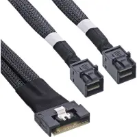 InLine Câble SAS Slim, SFF-8654 8X vers SFF-8654 8X, 48 Gb/s, 0,5m (50 cm)