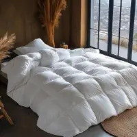 Merkloos Couette légère, 135 x 200 cm, blanche, pour chambre à coucher