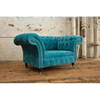 Xl Moebel Gmbh Sessel Chesterfield Design Stoff Couch 1.5 Polster Sofas Lounge Samt Turkis