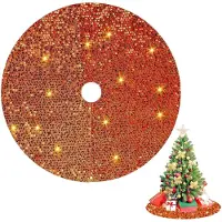 Merkloos Tapis de Noël, réutilisable, 120 cm, fabriqué en fibres de polyester, idéal pour la décoration de Noël