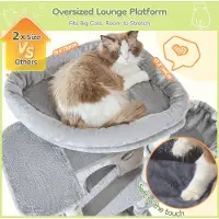 Merkloos Katzenbaum XXL, 182 cm de hauteur, avec 7 griffoirs, 2 maisons pour chats, un hamac, idéal pour les grands chats