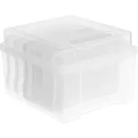 Merkloos Boîte de rangement transparente pour photos, idéale pour les photos 10x15 cm, les cartes, les timbres et les articles de loisirs créatifs