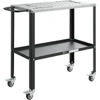 Vevor Table de Soudure Mobile 91,4x45,7 cm 544 kg Établi de Soudage Perforé pour Atelier Garage