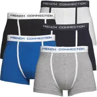 French Connection Lot de cinq boxers hommes - Noir/Gris/Blanc/Prince/Marine