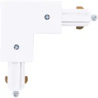 LEDVION Connecteur de rails , modèle gauche, monophasé, couleur blanche, sans ampoule GU10