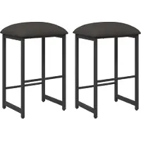 vidaXL Tabourets de bar, lot de 2, gris foncé, 40 x 32 x 64 cm, matériau composite en bois
