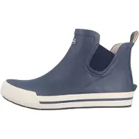 Bockstiegel Bottes en caoutchouc pour femme Momo, courtes, avec élastique sur le côté - Bottines imperméables avec aide à l'enfilage, bleu et blanc, taille 37