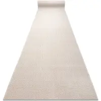 Rugsx Le tapis de couloir SIZAL SION Mélange tissé à plat crème 70cm 70x300 cm