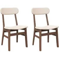 vidaXL Chaises de salle à manger avec coussins 2 pcs. Marron Bois massif Hévéa
