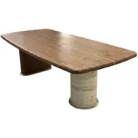 AEA Esstisch modern braun aus Holz Wohnzimmer minimalistisch