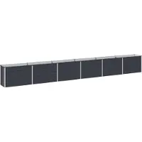 Syfax Bordure de jardin surélevée, couleur anthracite, dimensions 480 x 40 x 55 cm