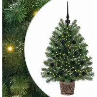 vidaXL Arbre de Noël artificiel avec 150 LEDs Vert 95 cm PE et PVC