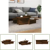 The Living Store Tables basses 2 pcs. Brun imitation chêne Matériau dérivé du bois