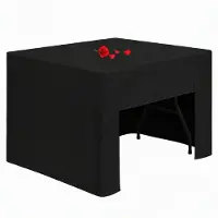 Merkloos Nappe à découpes apparentes dans le dos, noire, 1 pièce, en polyester lavable, idéale pour les événements