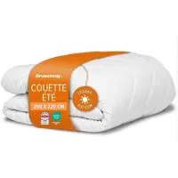 Merkloos Couverture d'été légère, 200x220 cm, 150 g/m², en microfibre, idéale pour les nuits chaudes