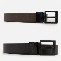 French Connection Ceinture réversible FC noire hommes - Noir/Marron