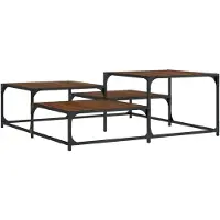 Merkloos Table basse élégante en bois technique, dimensions 107 x 107 cm