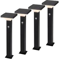 Rabalux Lampe solaire pour l'extérieur, lampe à poser LED 4W, indice de protection IP44, noire, lot de 4, marque