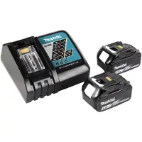 Makita Radio de chantier sans fil DMR 115 RT 12 V - 18 V Bluetooth DAB+ IP65 - + 2 batteries 5,0 Ah + chargeur