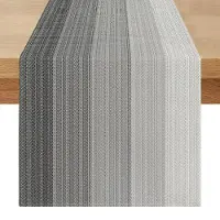 OEM Nappe décorative - Dégradé de couleurs lavable - Pour cuisine et table basse - Gris et noir - 40x140 cm