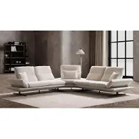 AEA Sofa Couch Polsterung L-Form Wohnzimmer Design Ecke Textil Weiß Luxus Couchen