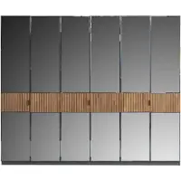 AEA Kleiderschrank Garderobe Schrank Hochschrank Verspiegelt Schlafzimmer