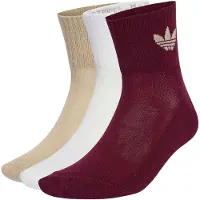 Adidas Chaussettes 'Mid Crew 3 Pairs' sable / bordeaux / blanc