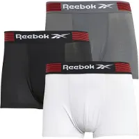 Reebok Shorts de bain Harnan performance lot de trois hommes - Gris/Noir/Blanc